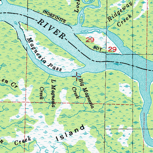 Topographic Map of Big Magnesia Creek, FL