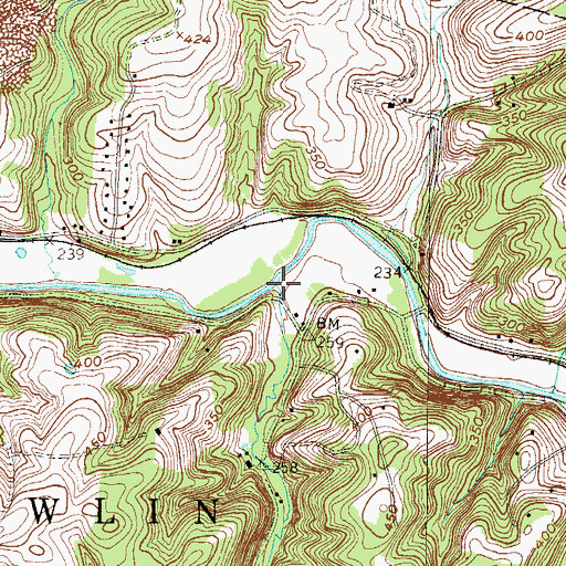 Topographic Map of Green Valley Creek, PA