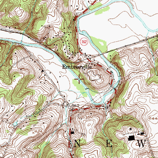 Topographic Map of Red Tail Run, PA