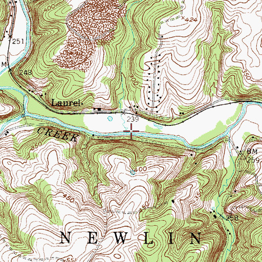 Topographic Map of Station Creek, PA