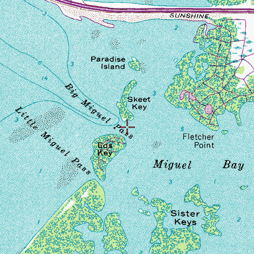 Topographic Map of Big Miguel Pass, FL