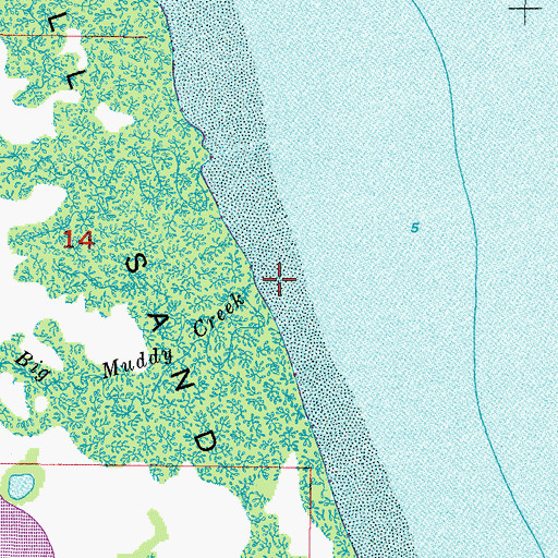 Topographic Map of Big Muddy Creek, FL