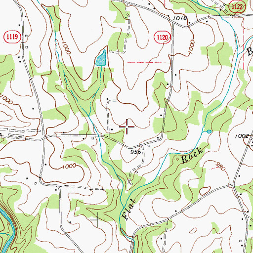 Topographic Map of Hamptonville Airport, NC