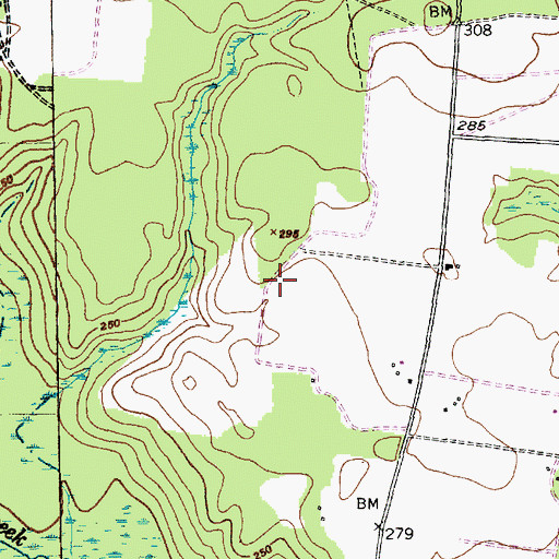 Topographic Map of Raeford West Airport, NC