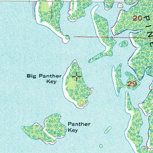 Topographic Map of Big Panther Key, FL