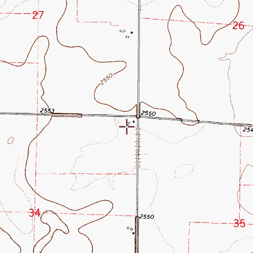 Topographic Map of Kraemer Airfield, KS