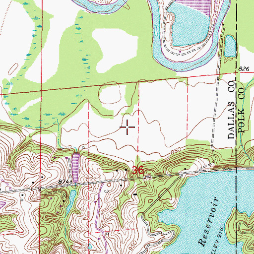 Topographic Map of Hobbes Field, IA
