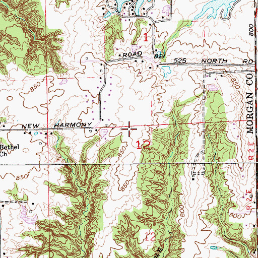 Topographic Map of Mattingly Field, IN
