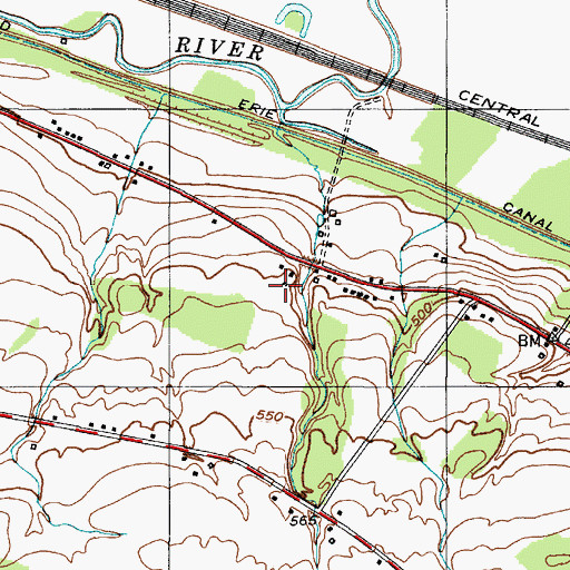 Topographic Map of M & M Airfield, NY