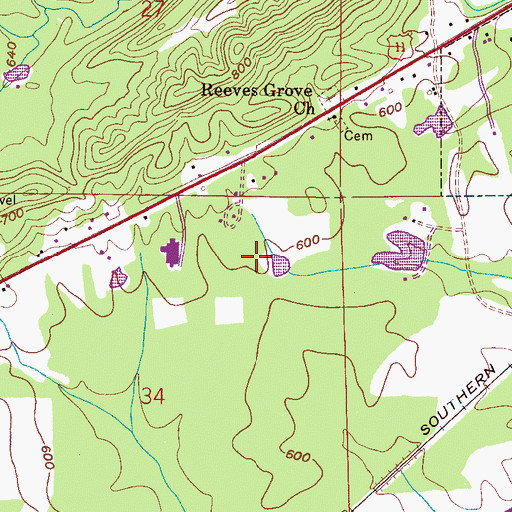 Topographic Map of Peterson Field, AL