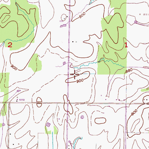 Topographic Map of Hazel Green Acres Airport, AL
