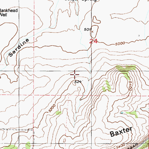 Topographic Map of Cavok Ranch Airport, UT