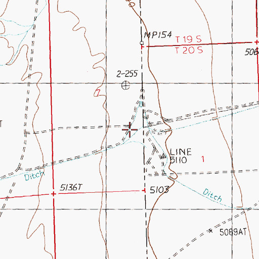 Topographic Map of Border Line Farm Airport, NV