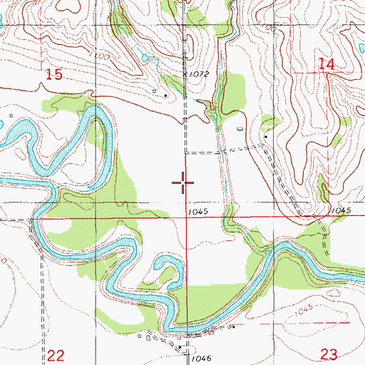 Topographic Map of Drifting G Ranch Airport, OK