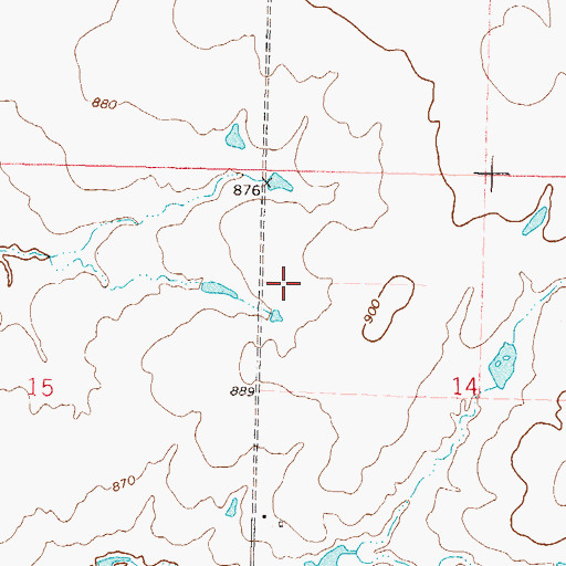 Topographic Map of Big Creek Ranch Airstrip, OK