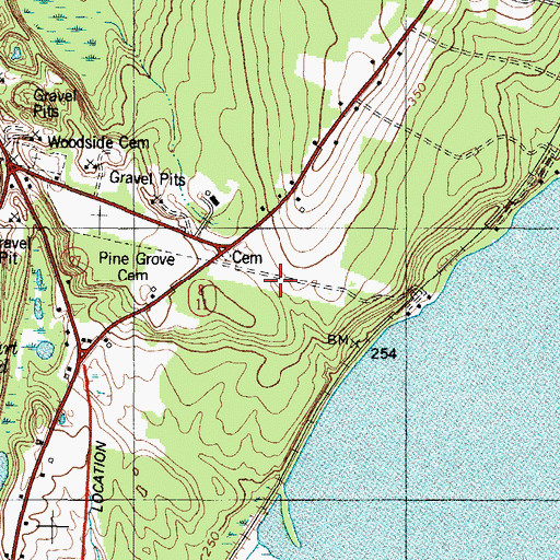 Topographic Map of Sunny Hill Airport, ME