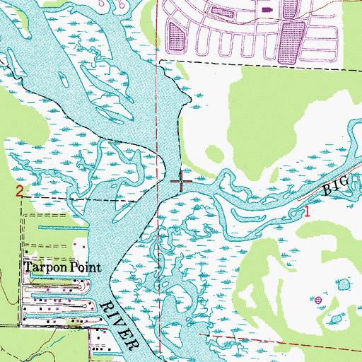 Topographic Map of Big Slough, FL