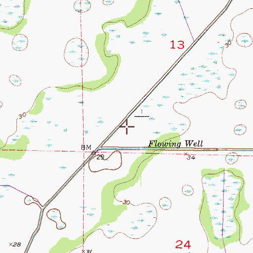 Topographic Map of Big Slough Canal, FL
