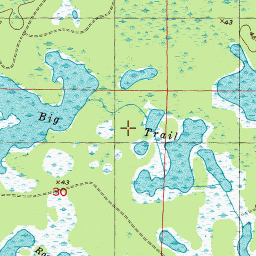 Topographic Map of Big Trail Pond, FL