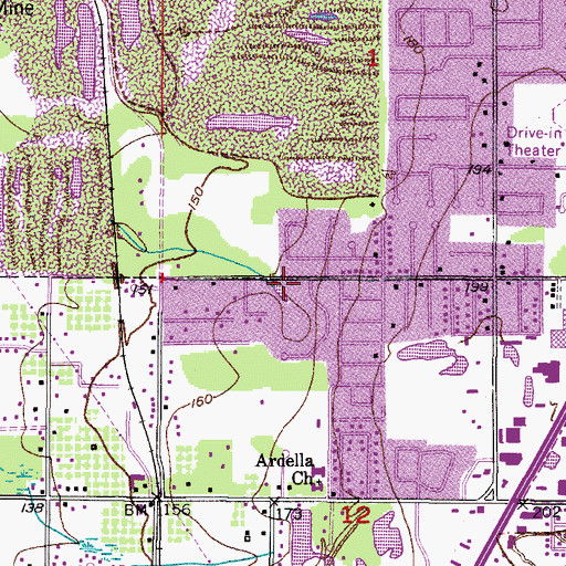 Topographic Map of Lake Alamo, FL