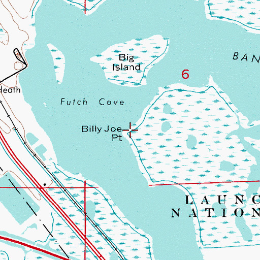 Topographic Map of Billy Joe Point, FL