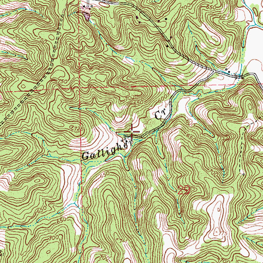 Topographic Map of Autumn Lake, MO