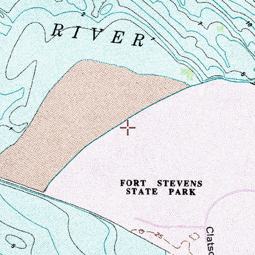 Topographic Map of Social Security Beach, OR