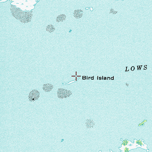 Topographic Map of Bird Island, FL