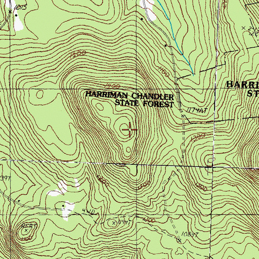 Topographic Map of Chapin Hill, NH