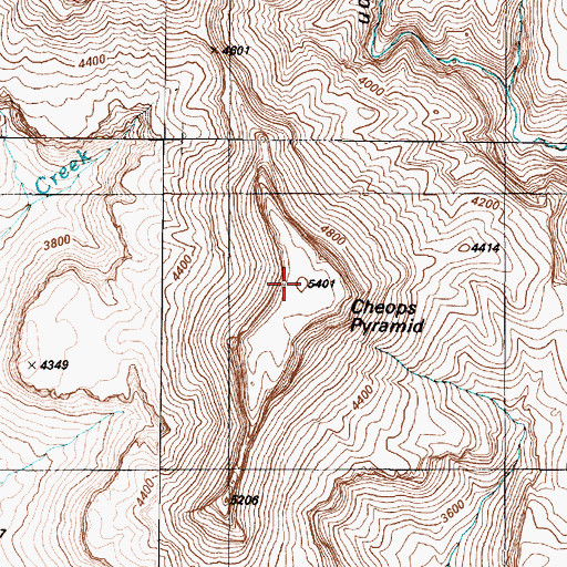 Topographic Map of Cheops Pyramid, AZ