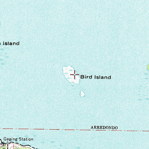 Topographic Map of Bird Island, FL