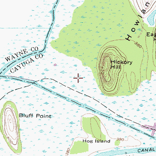 Topographic Map of Northern Montezuma Wildlife Management Area, NY