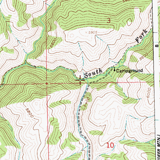 Topographic Map of Hunter Creek, ID