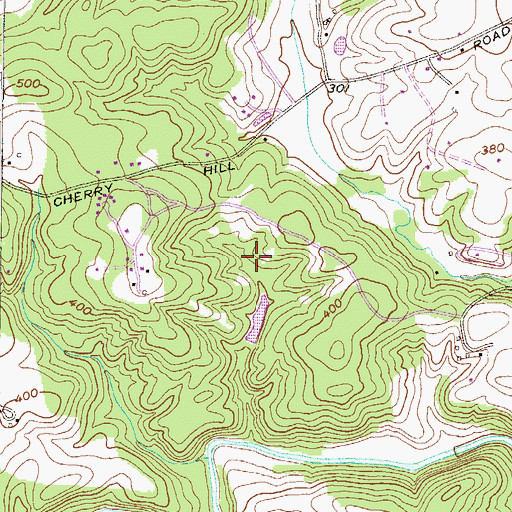 Topographic Map of Cherry Hill Barrens, MD