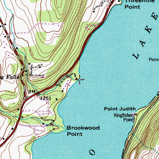 Topographic Map of Leatherstocking Creek, NY
