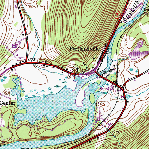 Topographic Map of Spring Brook, NY