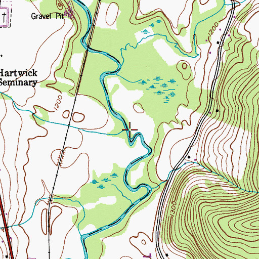 Topographic Map of Burditt Brook, NY