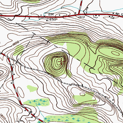 Topographic Map of Waiontha Mountain, NY