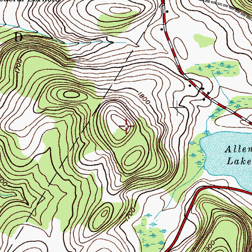 Topographic Map of Mohegan Hill, NY