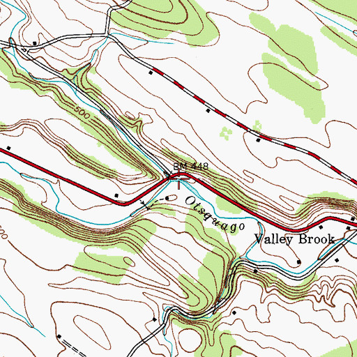 Topographic Map of Otsquene Creek, NY