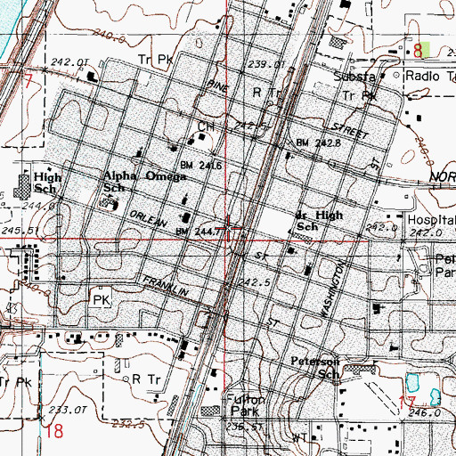 Topographic Map of Paxton Post Office, IL