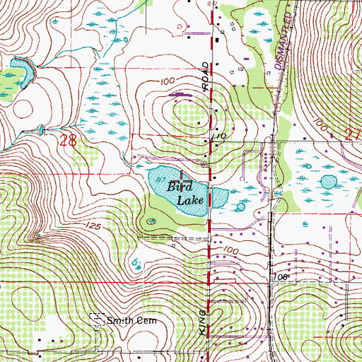 Topographic Map of Bird Lake, FL