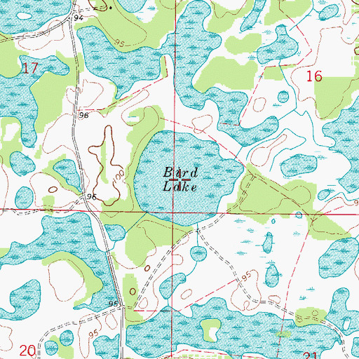 Topographic Map of Bird Lake, FL