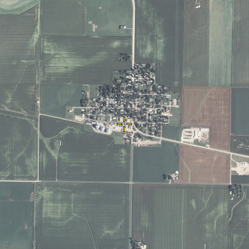 Aerial/Satellite Image of New Holland Post Office, IL