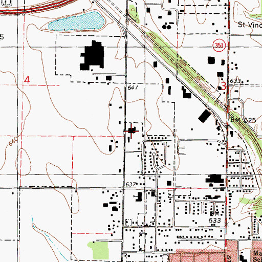 Topographic Map of La Salle Post Office, IL