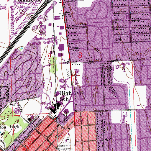 Topographic Map of Nameoki Post Office, IL