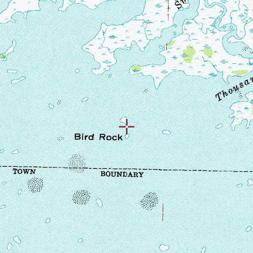 Topographic Map of Bird Rock, FL