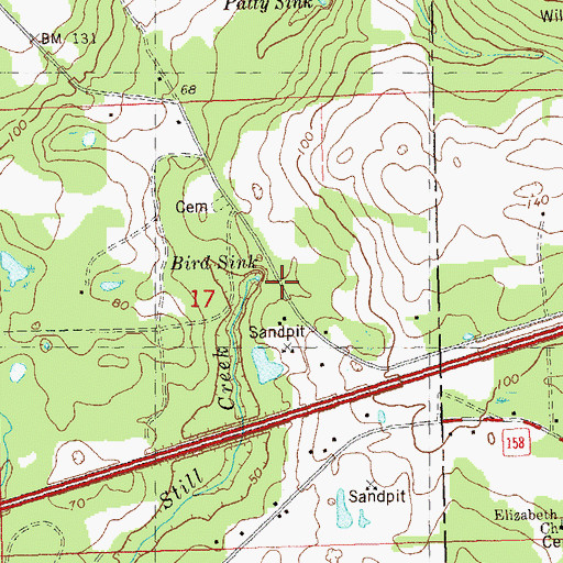 Topographic Map of Bird Sink, FL