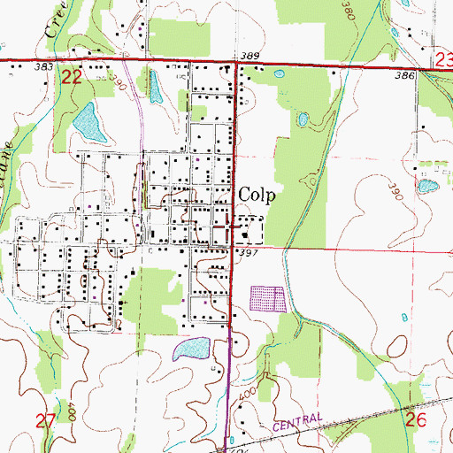 Topographic Map of Colp Post Office, IL