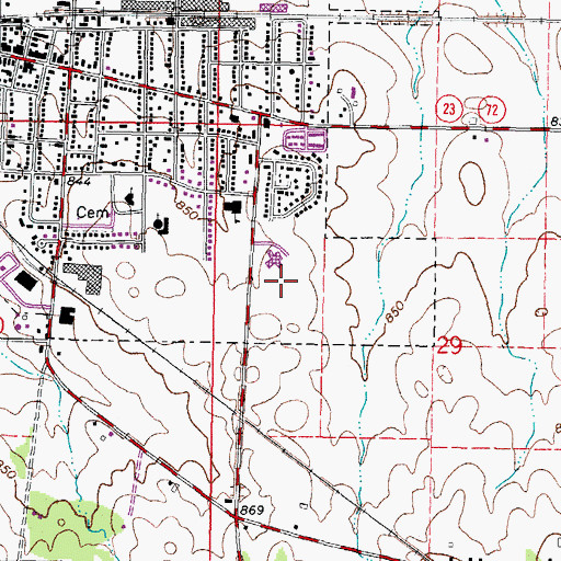 Topographic Map of Genoa Post Office, IL